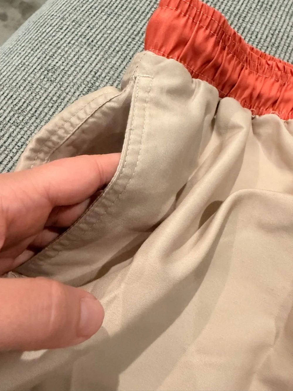 AllFenix Tan Orange Swim Shorts Drawstring Austrilian Made Boys XL